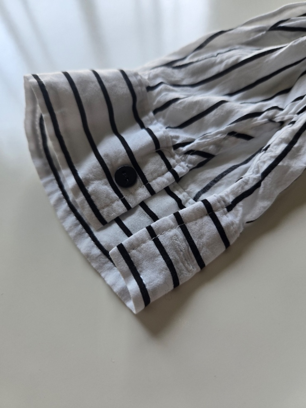 Grand & Greene Striped White/Black Button-Down Shirt - Picture 8 of 13